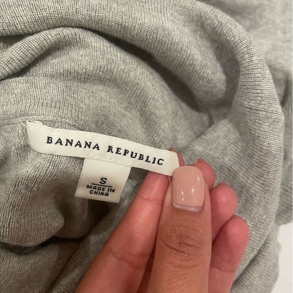 Banana Republic sweater cowl neck 56% silk woman’s S gray - Picture 4 of 8